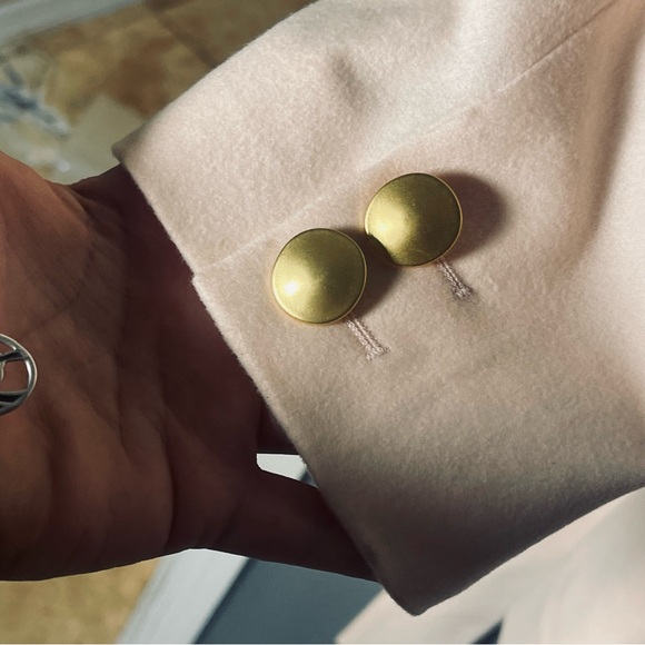 SOLD ESCADA Margaretha Ley 90’s Baby Pink Belted Dbl Breast  Wool Cashmere Blazr - Picture 14 of 16